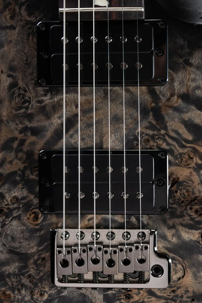 PRS S2 LTD Edition Custom 24 Poplar Burl Top Electric Guitar - Satin Charcoal Burst with Gig Bag