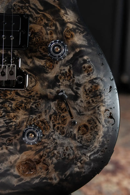 PRS S2 LTD Edition Custom 24 Poplar Burl Top Electric Guitar - Satin Charcoal Burst with Gig Bag