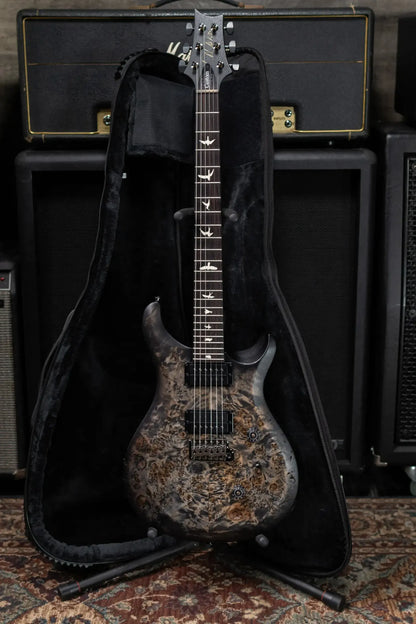 PRS S2 LTD Edition Custom 24 Poplar Burl Top Electric Guitar - Satin Charcoal Burst with Gig Bag