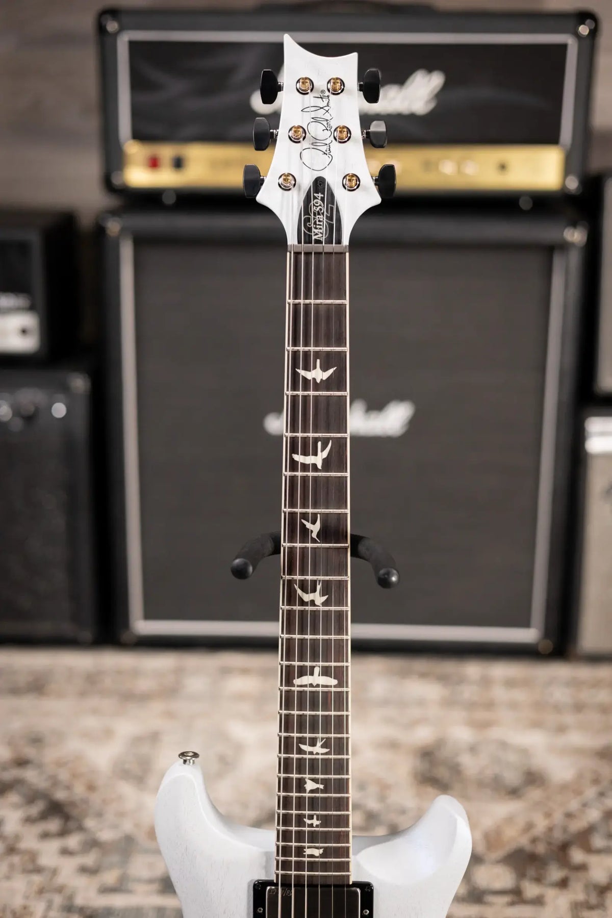 PRS S2 Mira 594 Satin Electric Guitar - Pearl White with Gig Bag - Demo