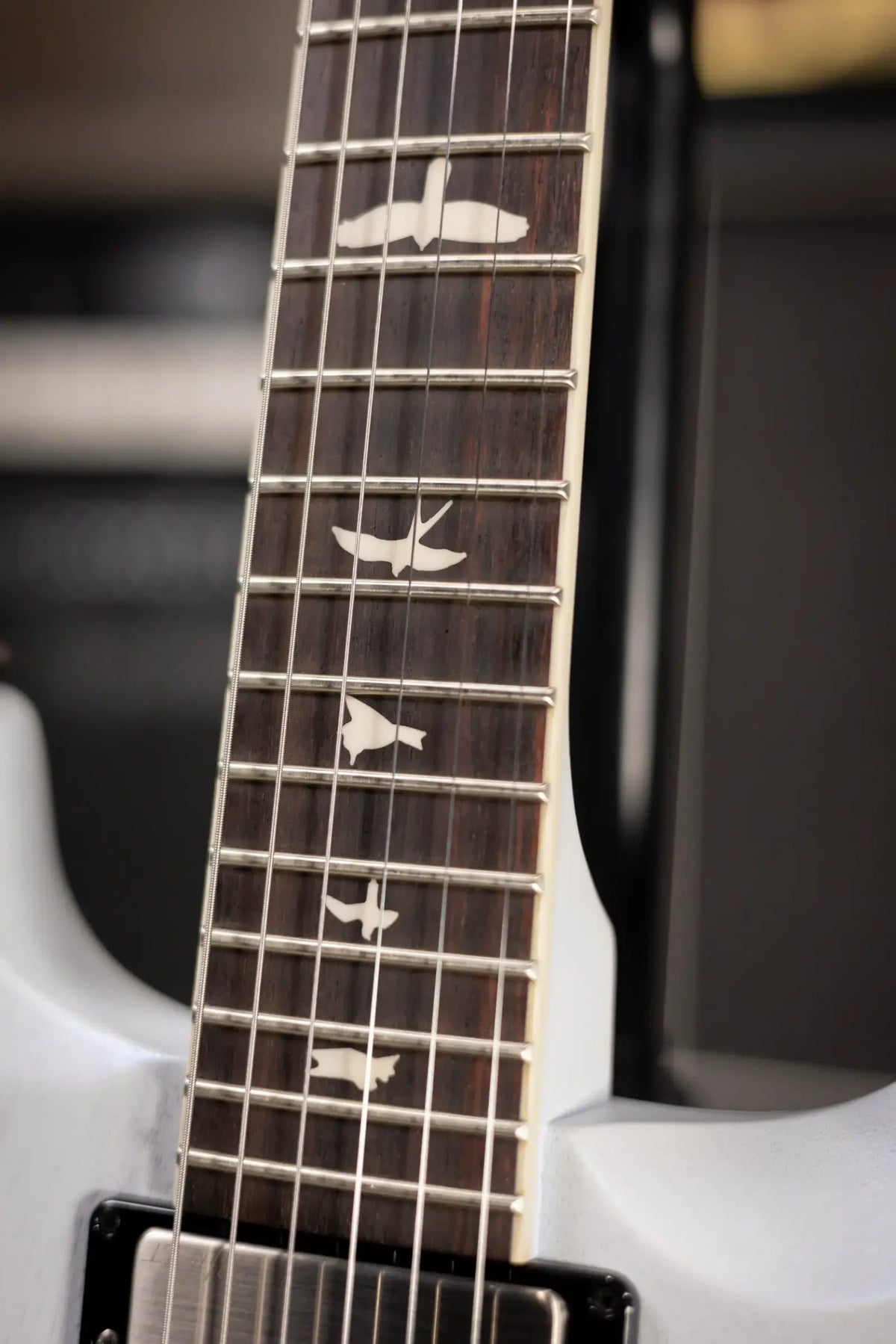 PRS S2 Mira 594 Satin Electric Guitar - Pearl White with Gig Bag - Demo