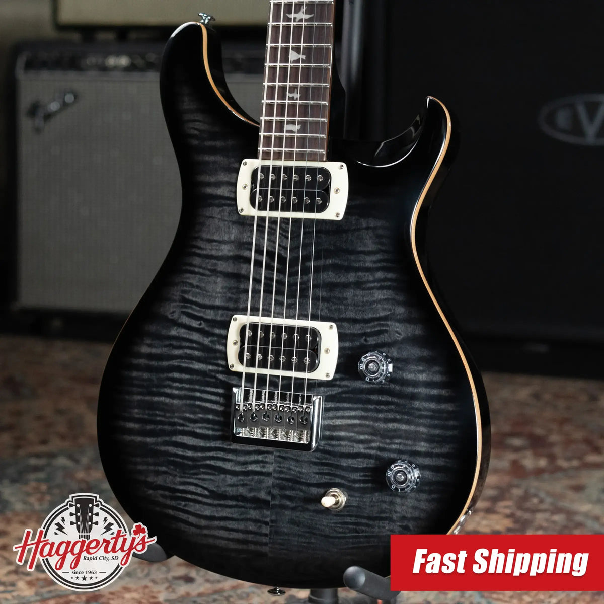 PRS SE 277 Baritone Electric Guitar - Charcoal Burst with Gig Bag