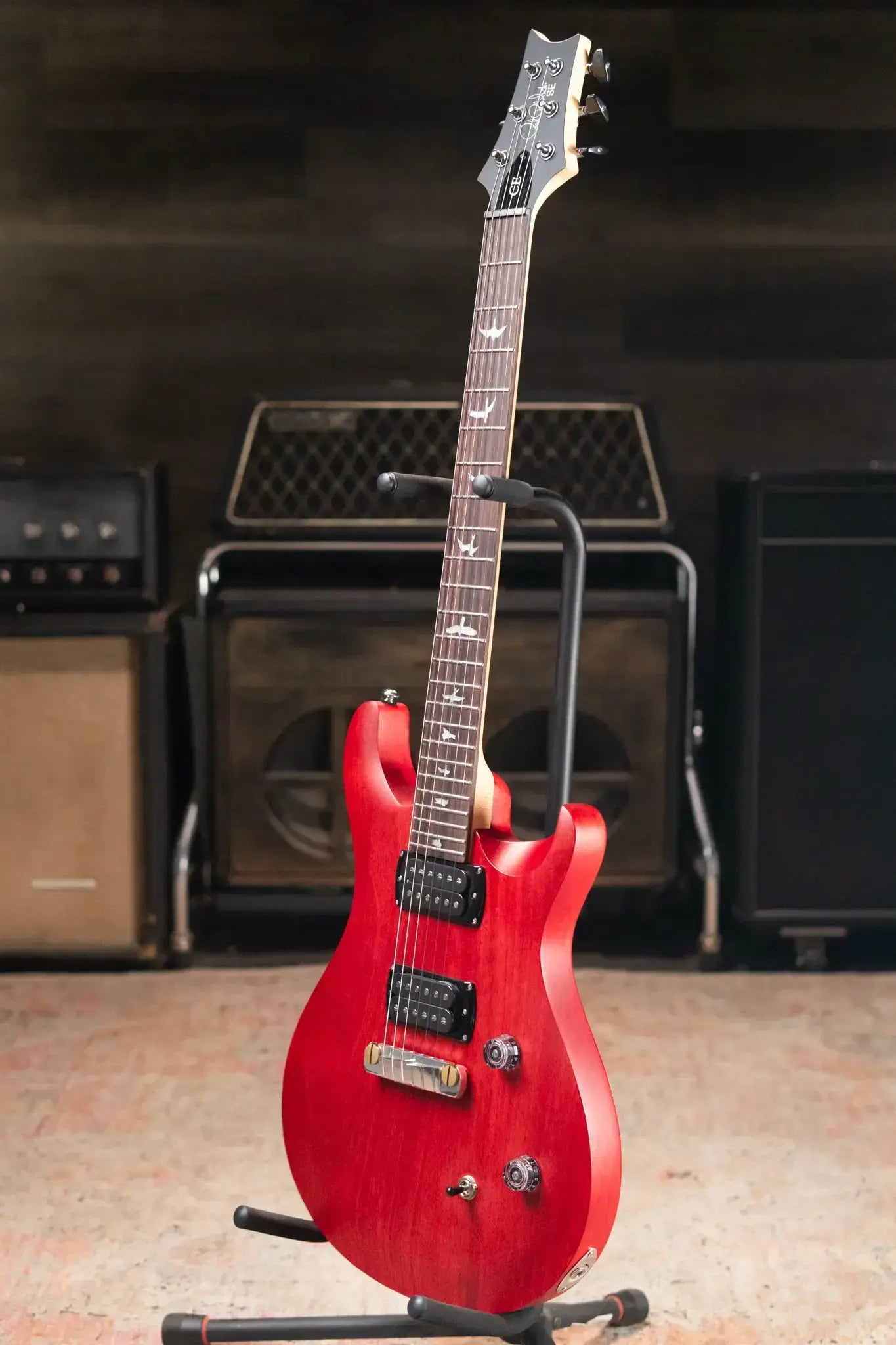 PRS SE CE 24 Solid Body Electric Guitar - Vintage Cherry with Gig Bag