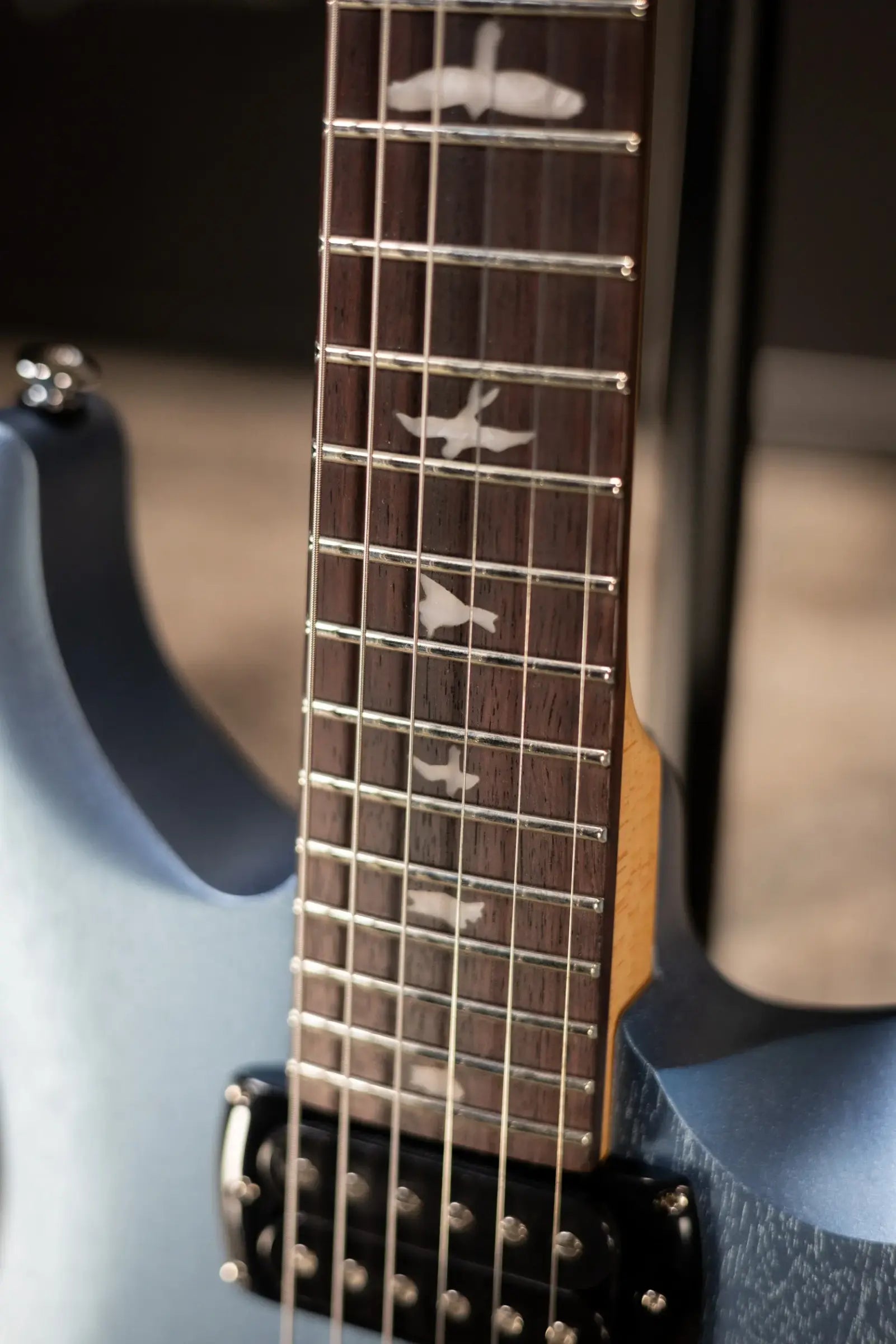 PRS SE CE 24 Standard Stoptail Satin Electric Guitar - Ice Blue Metallic with Gig Bag