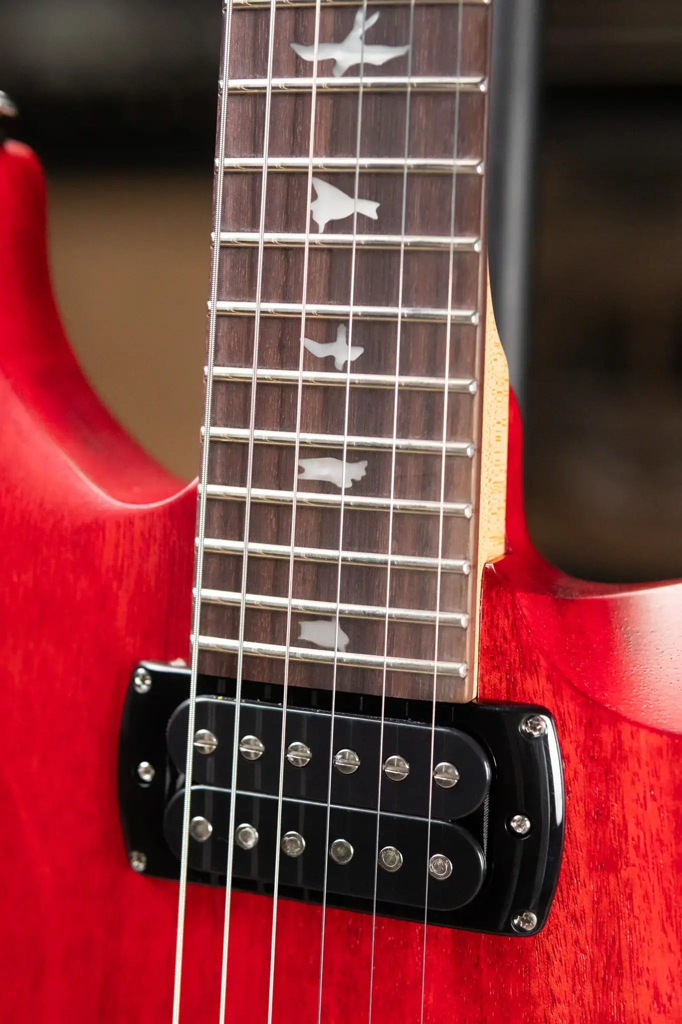PRS SE CE 24 Standard Stoptail Satin Electric Guitar - Vintage Cherry with Gig Bag