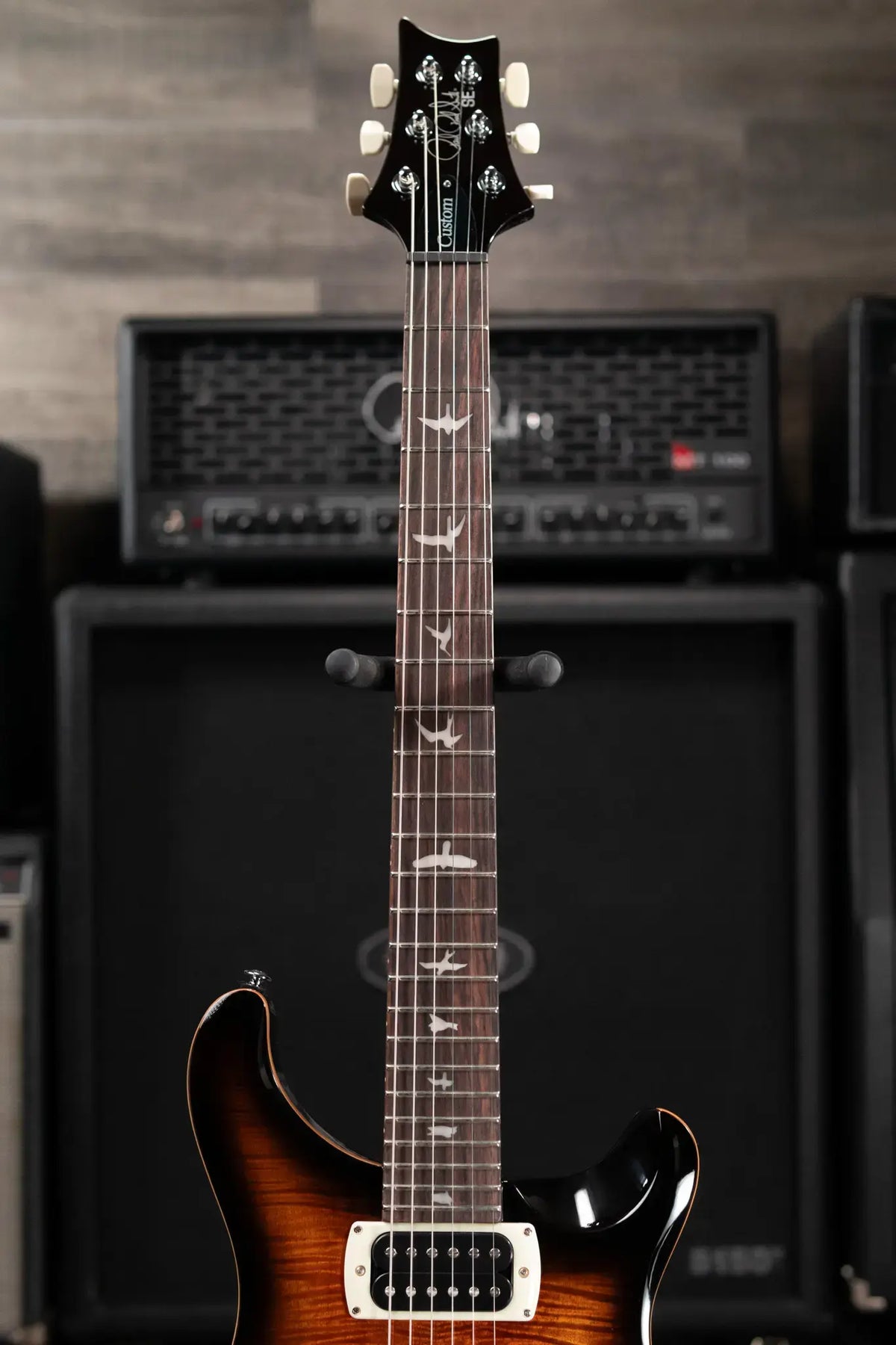PRS SE Custom 24 Electric Guitar - Black Gold Sunburst with Gig Bag - Demo