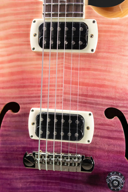 PRS SE Ed Sheeran Baritone Piezo Hollowbody Guitar - Pink Ombre with Premium Gig Bag