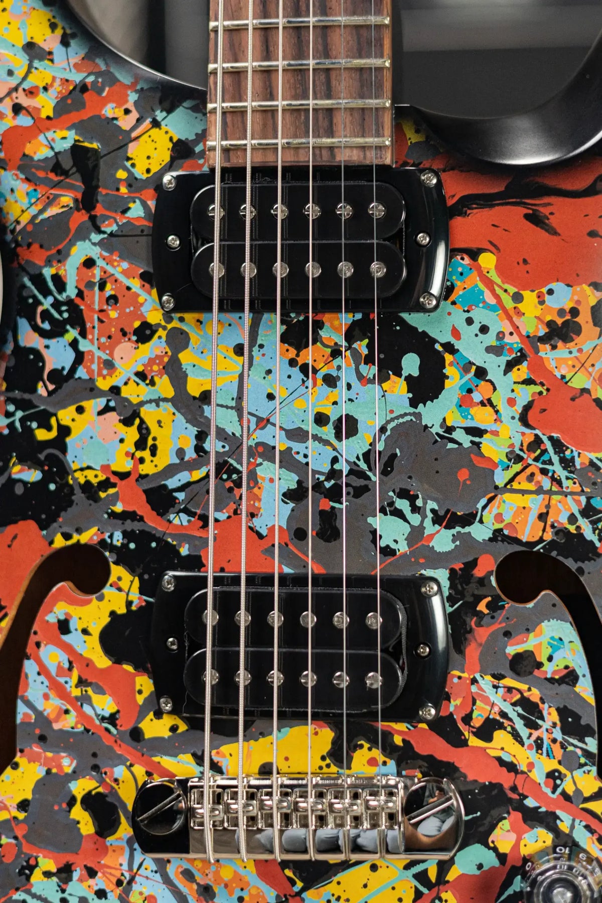 PRS SE Ed Sheeran Signature Hollowbody I Baritone Piezo LTD Electric Guitar - Cosmic Splash with Gig Bag