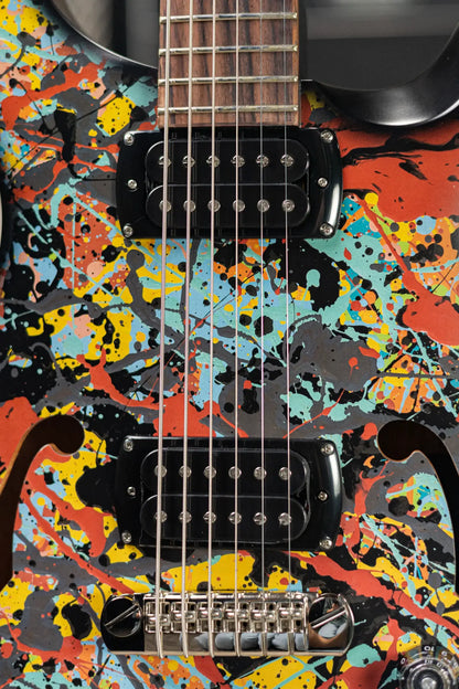 PRS SE Ed Sheeran Signature Hollowbody I Baritone Piezo LTD Electric Guitar - Cosmic Splash with Gig Bag