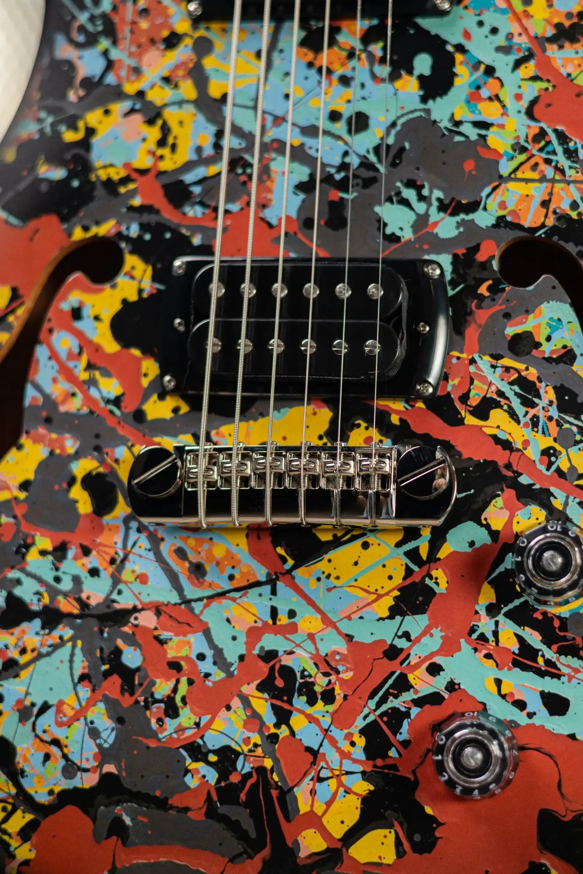 PRS SE Ed Sheeran Signature Hollowbody I Baritone Piezo LTD Electric Guitar - Cosmic Splash with Gig Bag