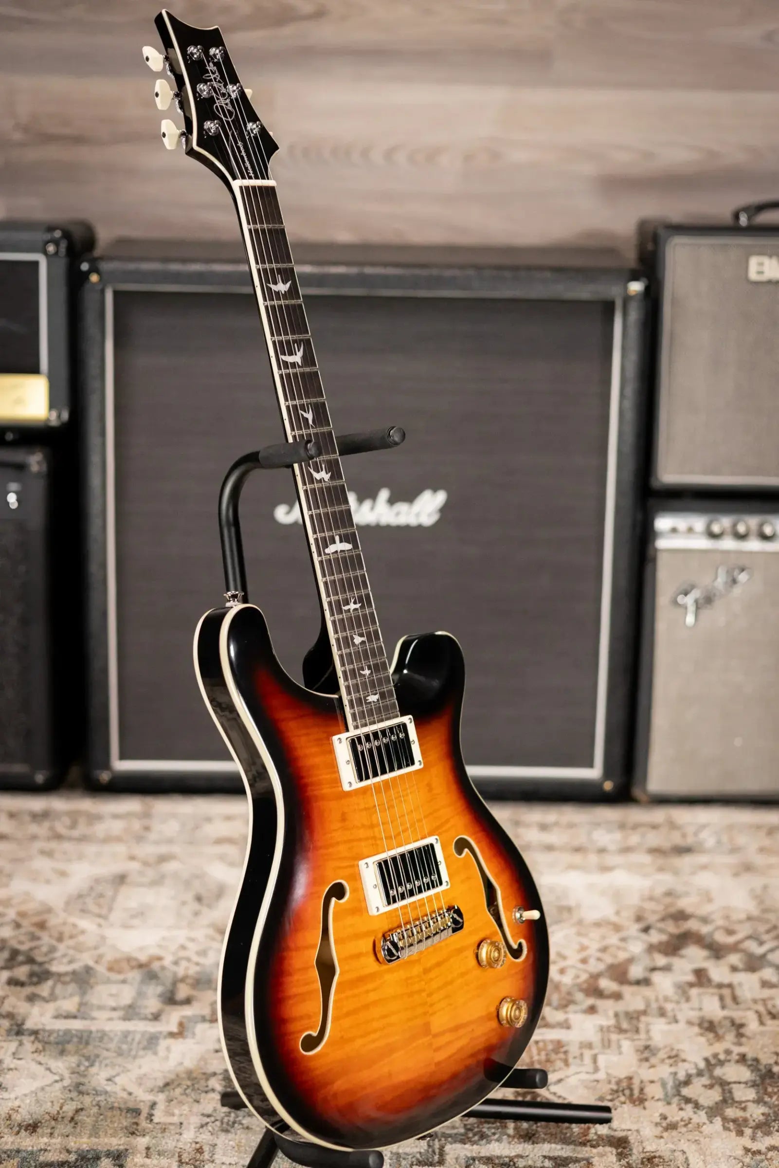 PRS SE Hollowbody Standard Electric Guitar - McCarty Sunburst with Hardshell Case - Used