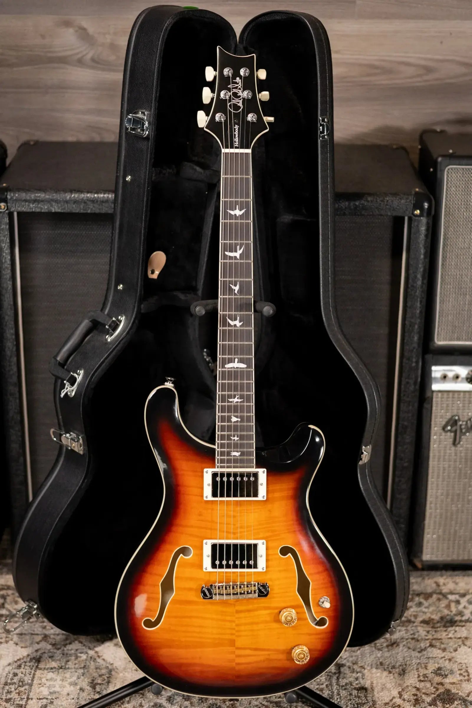 PRS SE Hollowbody Standard Electric Guitar - McCarty Sunburst with Hardshell Case - Used