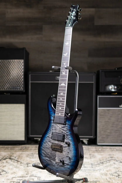 PRS SE Mark Holcomb 7-String Electric Guitar - Holcomb Blue Burst with Gig Bag