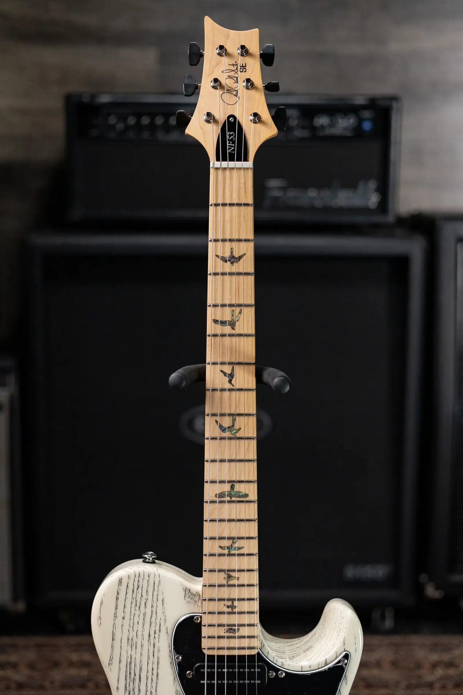 PRS SE NF 53 Bolt-on Electric Guitar - White Doghair with Gig Bag