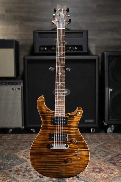 PRS Wood Library Custom 24 Stoptail Limited Edition 10-Top Electric Guitar - Tiger Eye with Hardshell Case