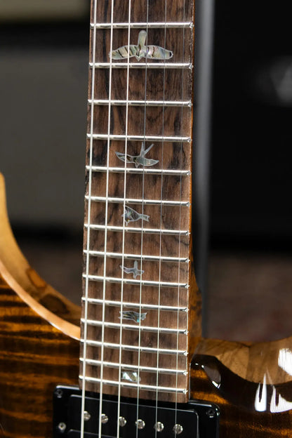 PRS Wood Library Custom 24 Stoptail Limited Edition 10-Top Electric Guitar - Tiger Eye with Hardshell Case