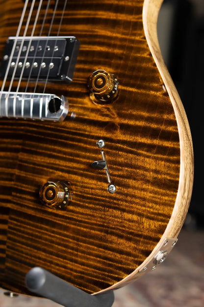 PRS Wood Library Custom 24 Stoptail Limited Edition 10-Top Electric Guitar - Tiger Eye with Hardshell Case