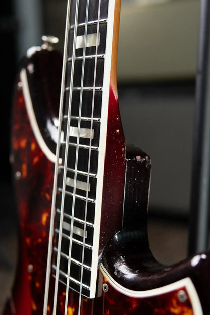 Novo Signature Series Ivorus Bass - Silvertone Burst over Bonfire with Gig Bag