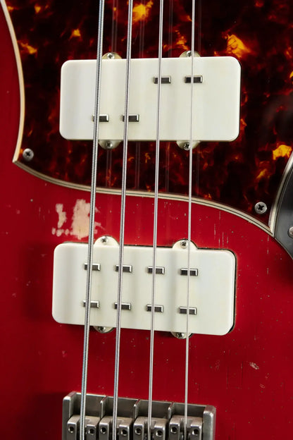 Novo Signature Series Ivorus Bass - Silvertone Burst over Bonfire with Gig Bag