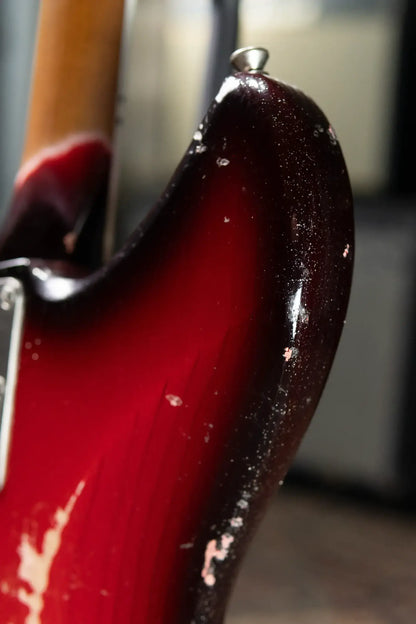 Novo Signature Series Ivorus Bass - Silvertone Burst over Bonfire with Gig Bag
