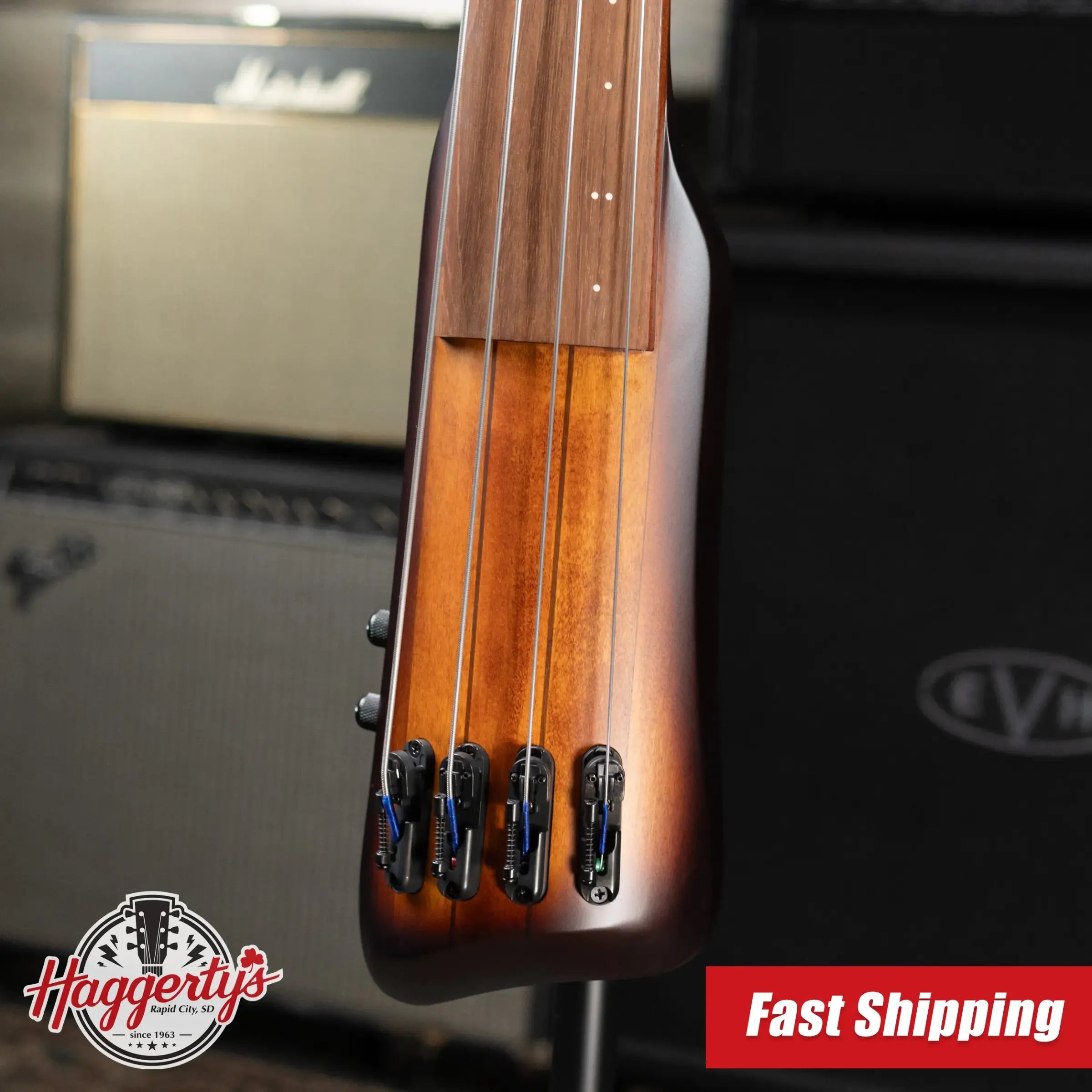 Ibanez Bass Workshop UB804 4-String Electric Upright Bass - Mahogany Oil Burst with Gig Bag