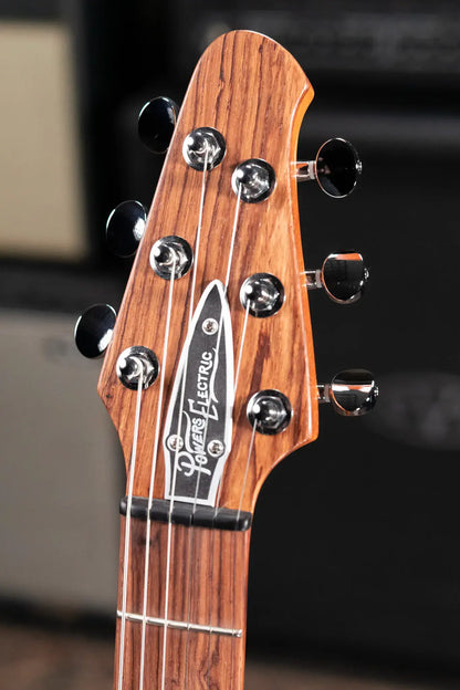 Powers Electric A-Type NAMM 2026 Hollow Body Electric Guitar - Chroma Silver Cranberry with Gig Bag