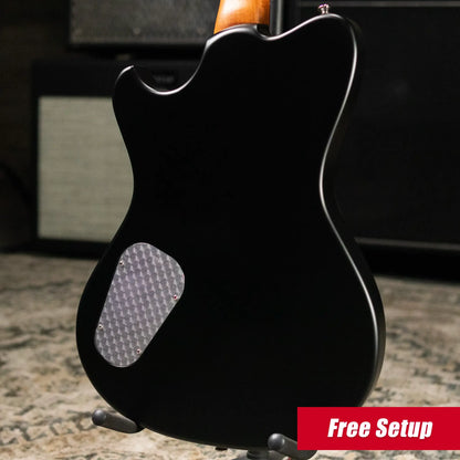 Powers Electric A-Type FF42 NAMM 2026 Hollow Body Electric Guitar - Select Maple Chroma Silver Cranberry with Gig Bag