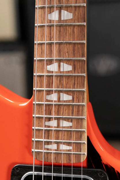 Powers Electric A-Type PF42 Hollow Body Guitar - Continental Orange with Gig Bag