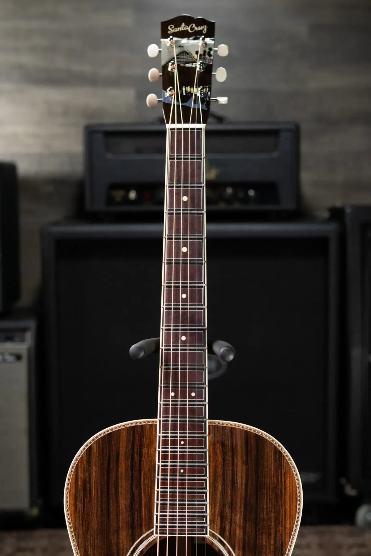Santa Cruz Guitar Company H13 1976 50th Anniversary OM Acoustic Guitar - Striped Sinker San Lorenzo Redwood/Sycamore with Hardshell Case