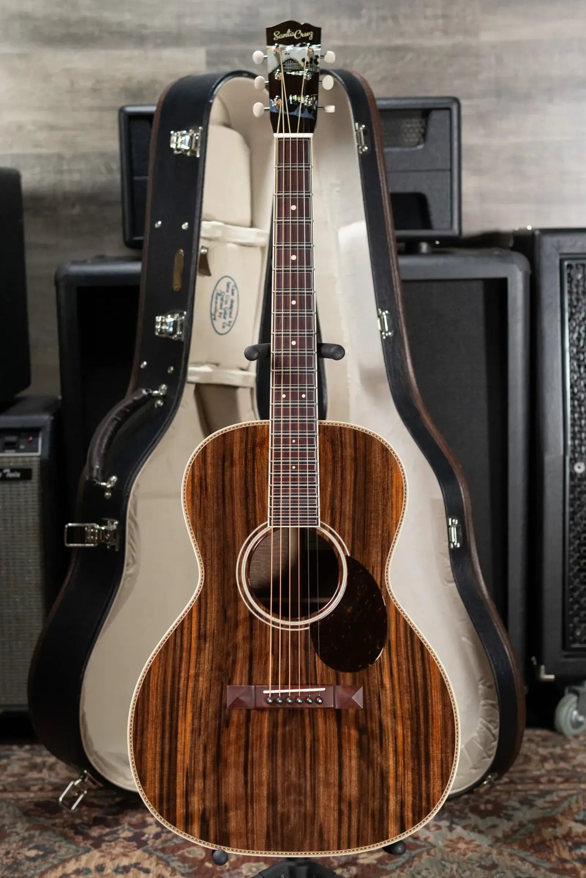 Santa Cruz Guitar Company H13 1976 50th Anniversary OM Acoustic Guitar - Striped Sinker San Lorenzo Redwood/Sycamore with Hardshell Case
