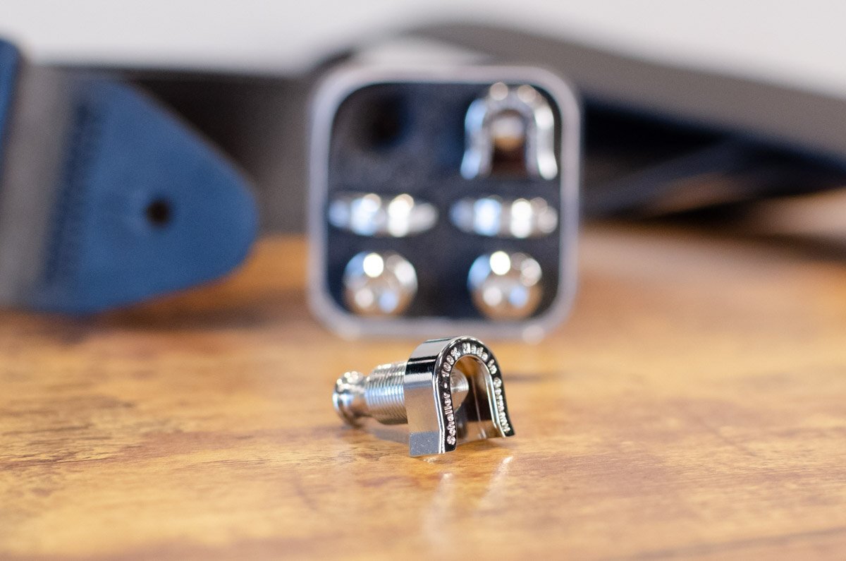Schaller S Locks Guitar Strap Locks and Buttons (Pair) Chrome