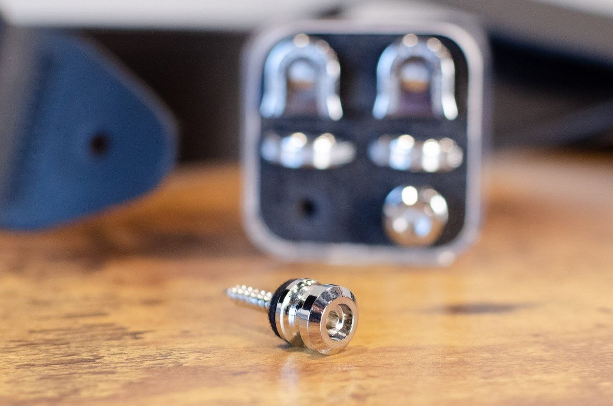 Schaller S Locks Guitar Strap Locks and Buttons (Pair) Chrome
