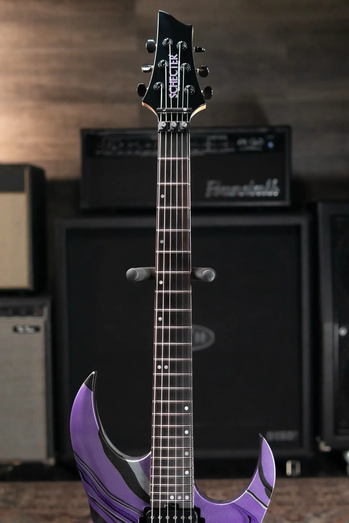 Schecter Custom Shop Sunset Extreme-6 FR Electric Guitar - Purple Swirl with Hardshell Case