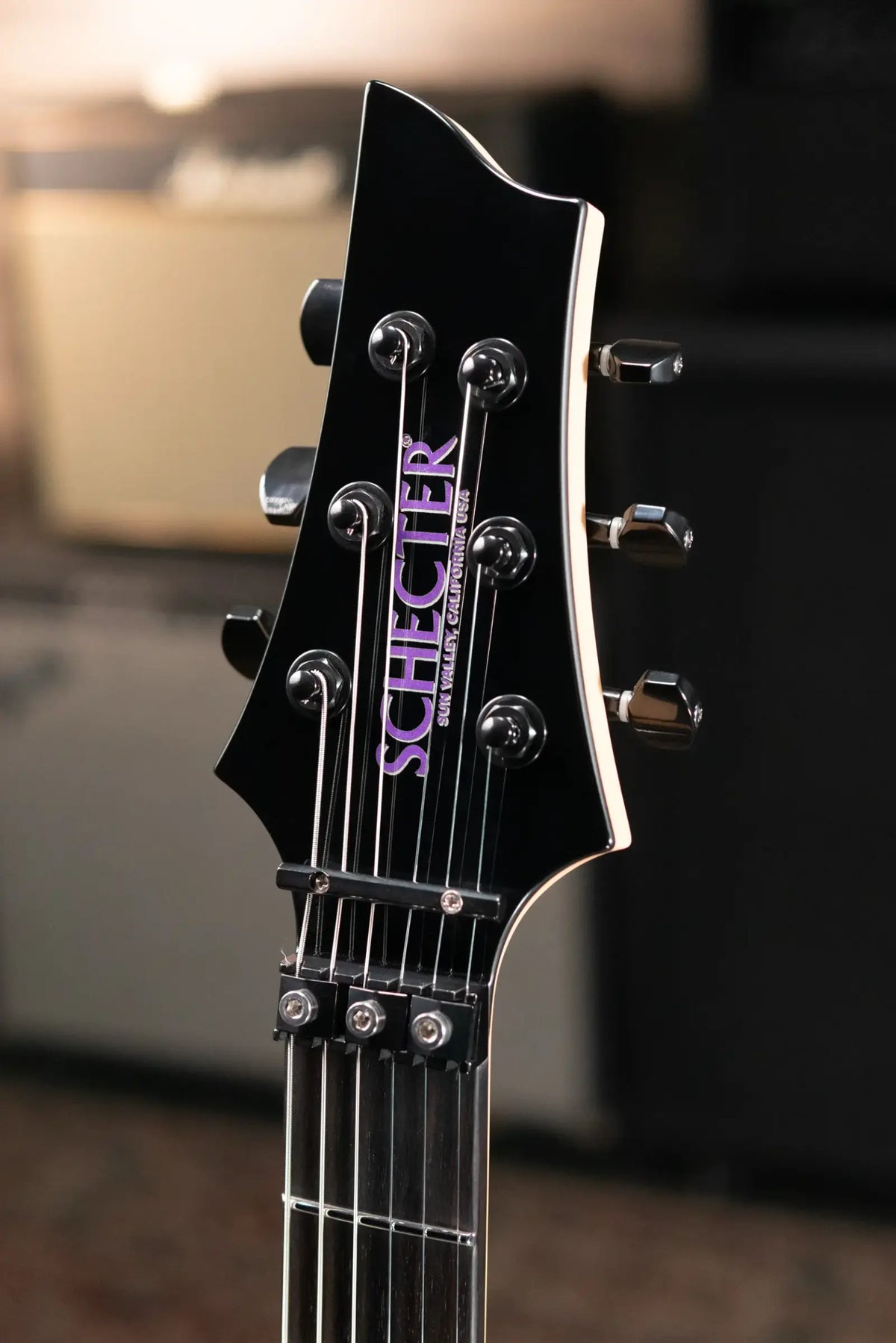Schecter Custom Shop Sunset Extreme-6 FR Electric Guitar - Purple Swirl with Hardshell Case