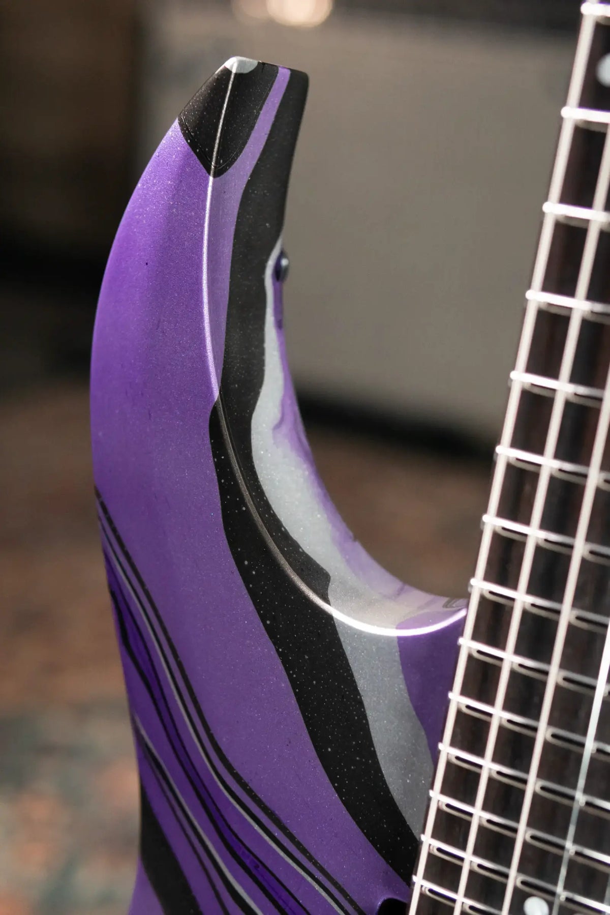 Schecter Custom Shop Sunset Extreme-6 FR Electric Guitar - Purple Swirl with Hardshell Case
