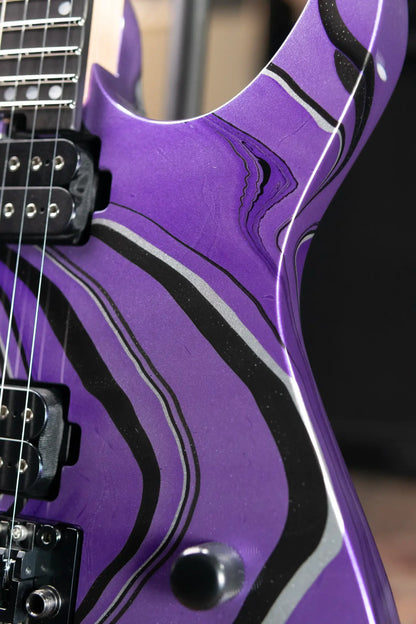 Schecter Custom Shop Sunset Extreme-6 FR Electric Guitar - Purple Swirl with Hardshell Case