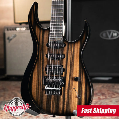 Schecter Custom Shop Sunset Extreme-6 FR HSS Electric Guitar - White Ebony Top with Hardshell Case