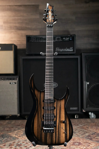 Schecter Custom Shop Sunset Extreme-6 FR HSS Electric Guitar - White Ebony Top with Hardshell Case