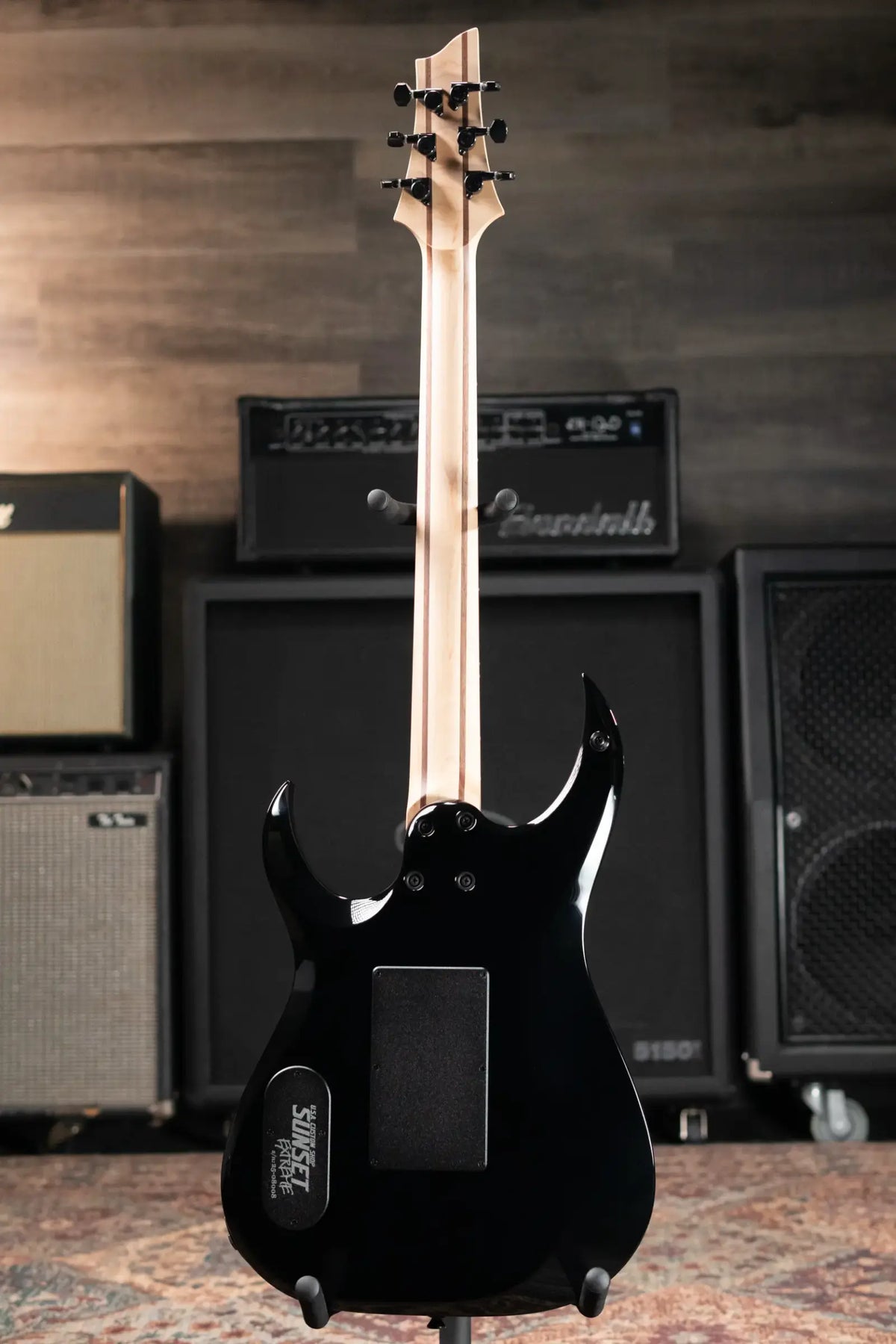 Schecter Custom Shop Sunset Extreme-6 FR HSS Electric Guitar - White Ebony Top with Hardshell Case