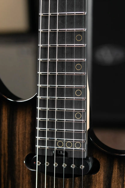 Schecter Custom Shop Sunset Extreme-6 FR HSS Electric Guitar - White Ebony Top with Hardshell Case