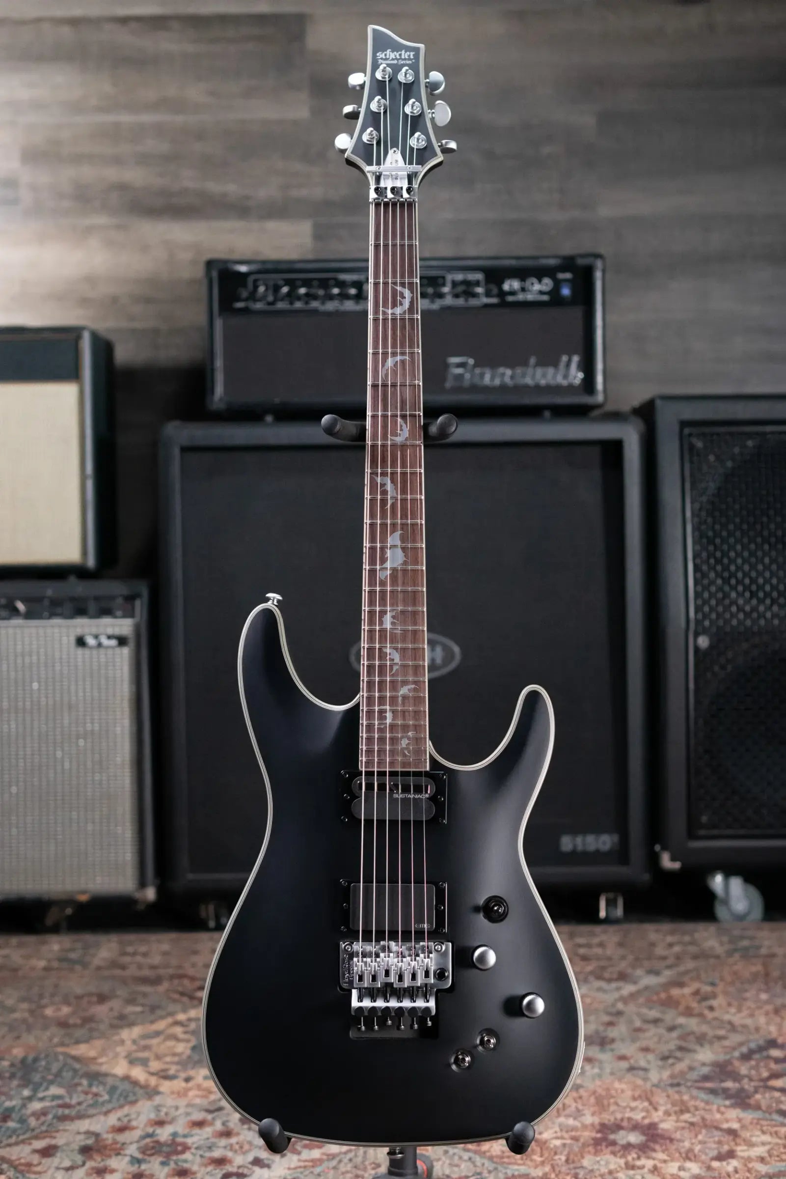 Schecter Damien Platinum-6 FR S Electric Guitar - Satin Black