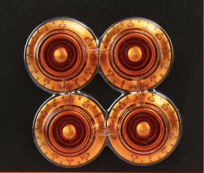 Gibson Top Hat Knobs Vintage Amber 4-Pack