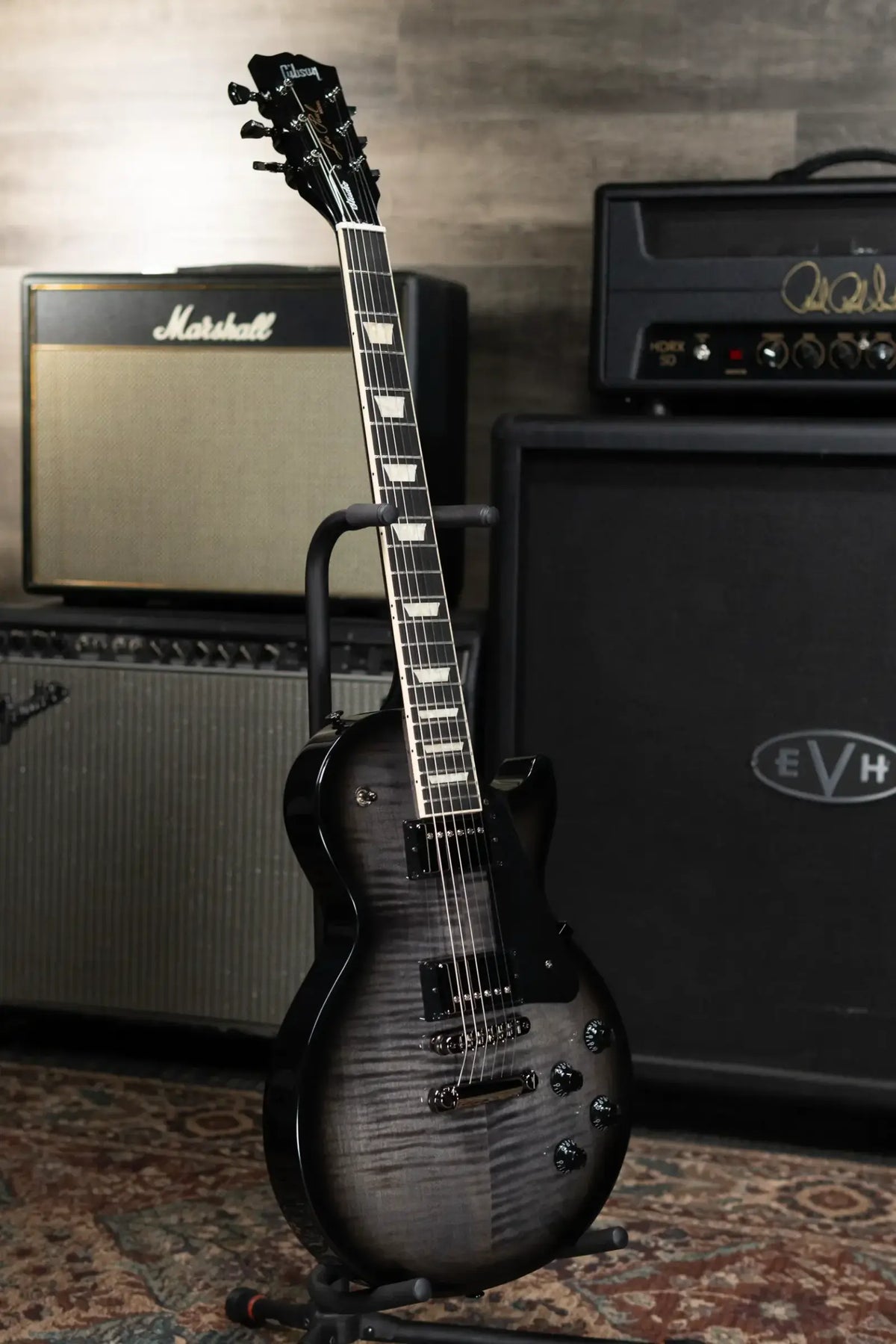 Gibson Les Paul Studio Session Electric Guitar - Translucent Ebony Burst with Gig Bag
