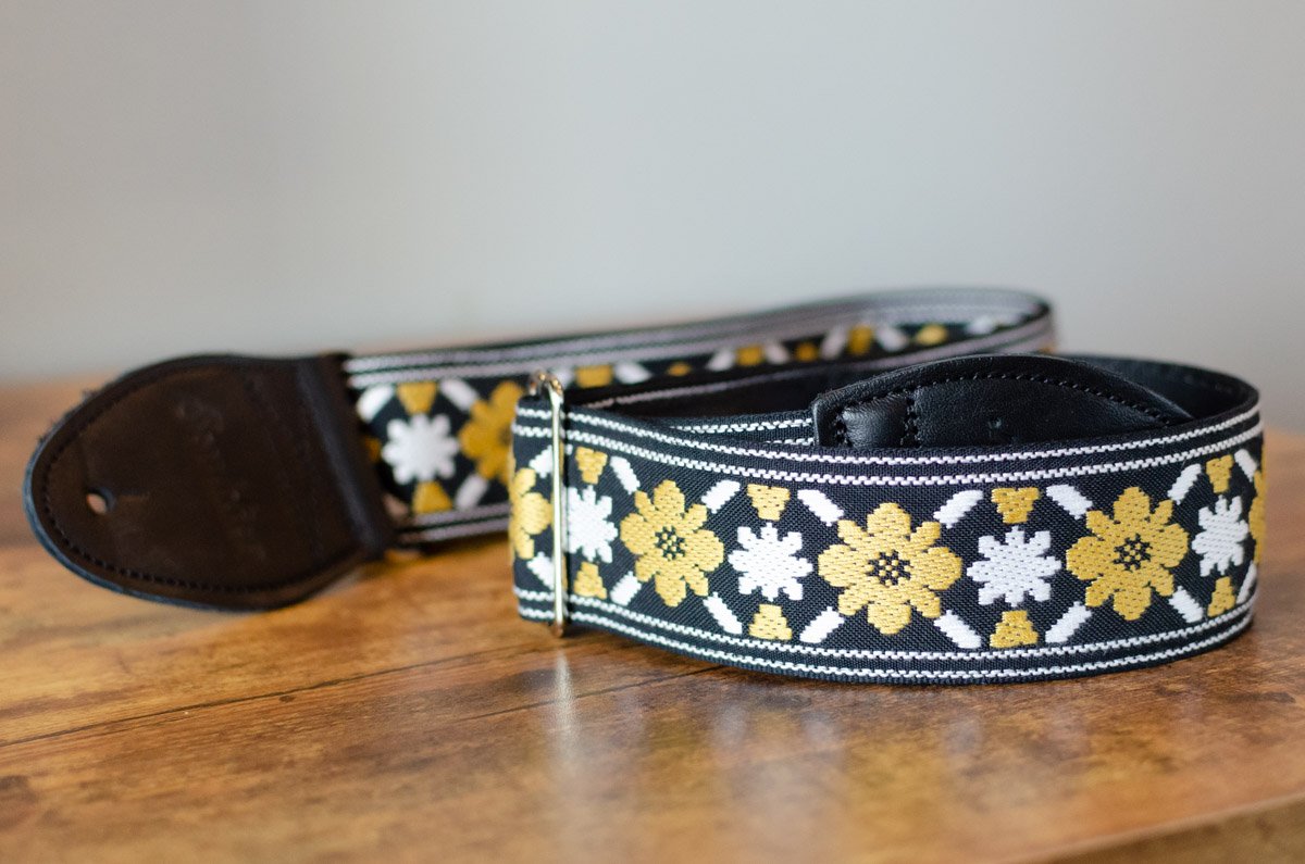 Souldier Straps Tulip Rooftop Lennon Gold Flower WH Star Guitar Strap haggertys 2 20221110110307