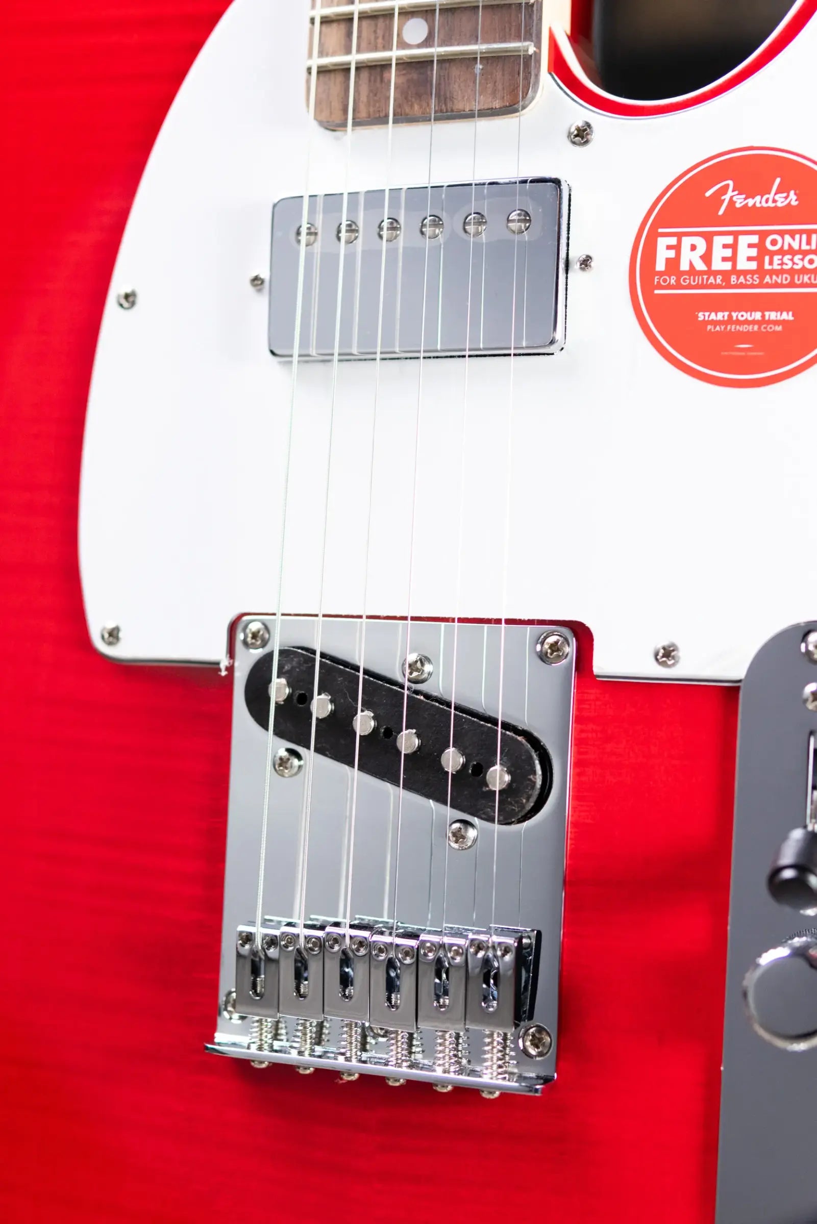Squier Affinity Series Telecaster FMT SH Electric Guitar - Crimson Red Transparent