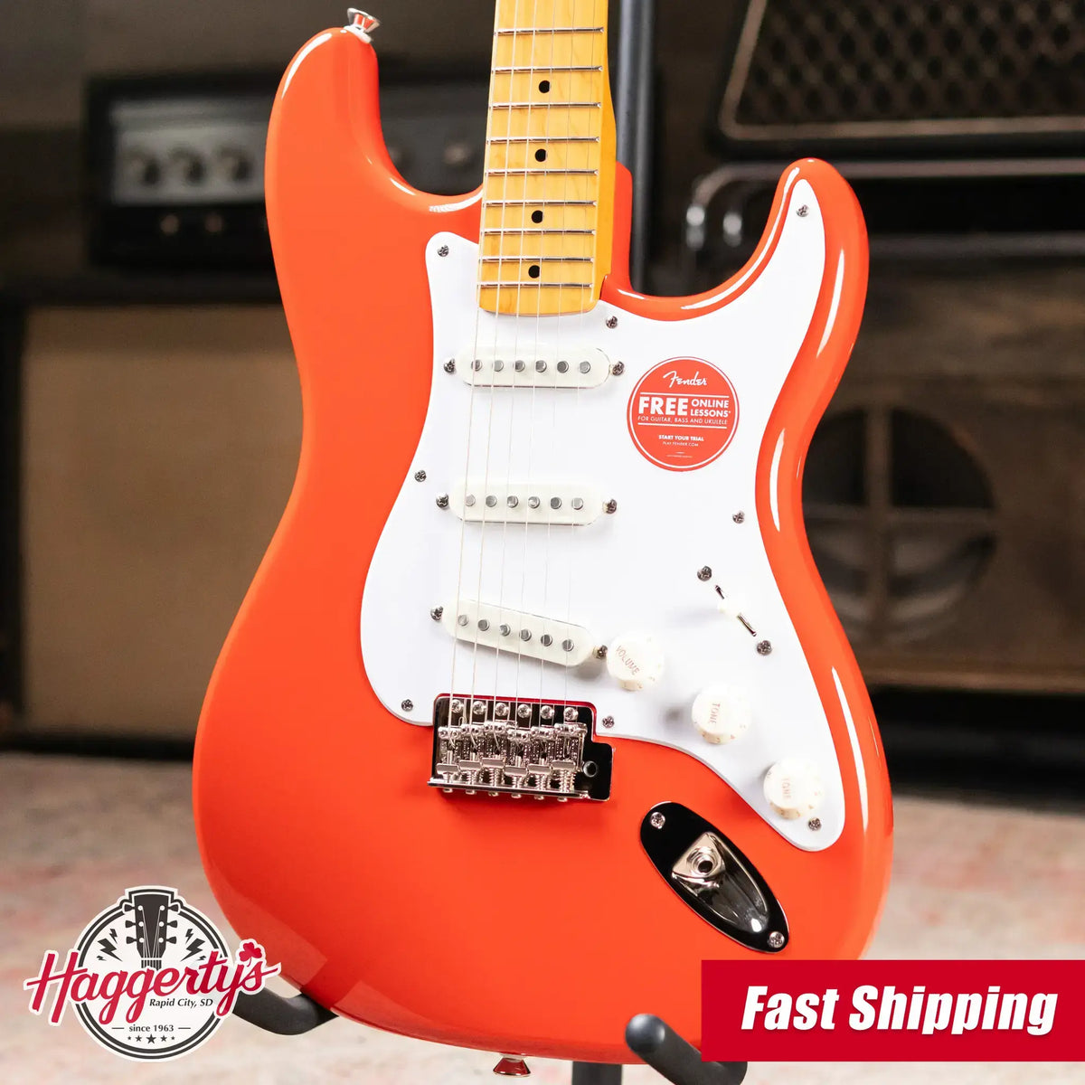 Squier Classic Vibe '50s Stratocaster Electric Guitar - Fiesta Red