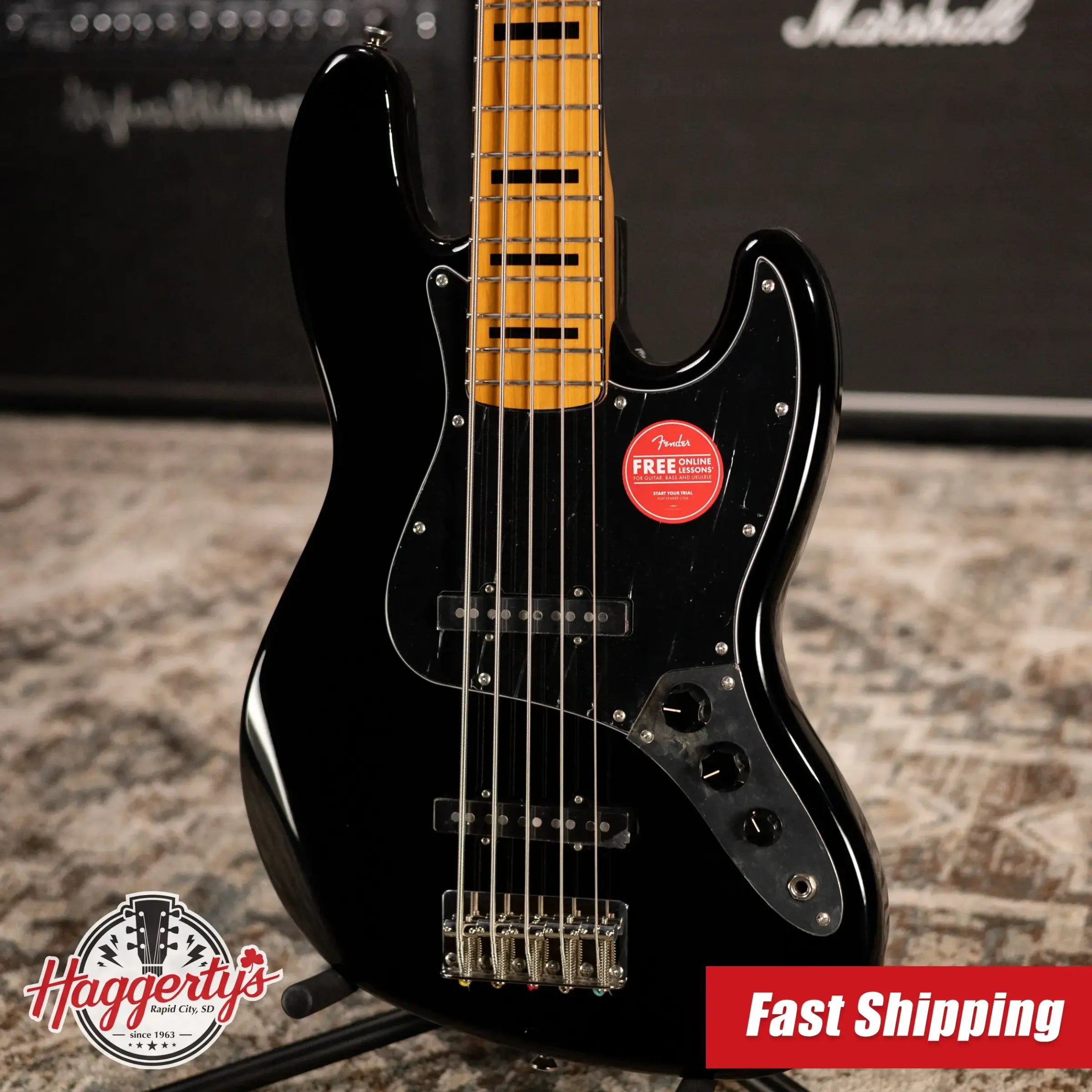 Squier Classic Vibe '70s Jazz Bass V - Black