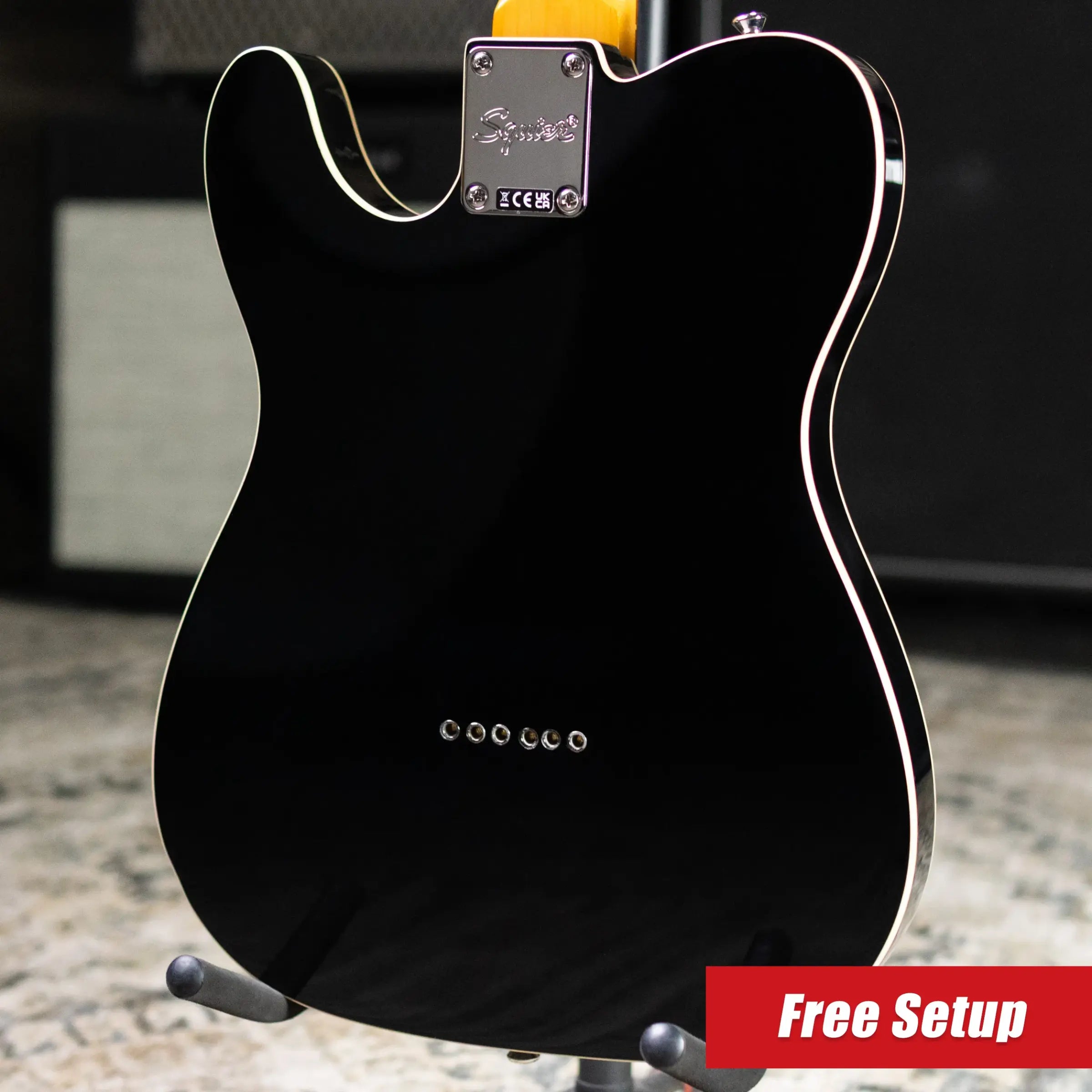 Squier Classic Vibe Baritone Custom Telecaster Electric Guitar - Black