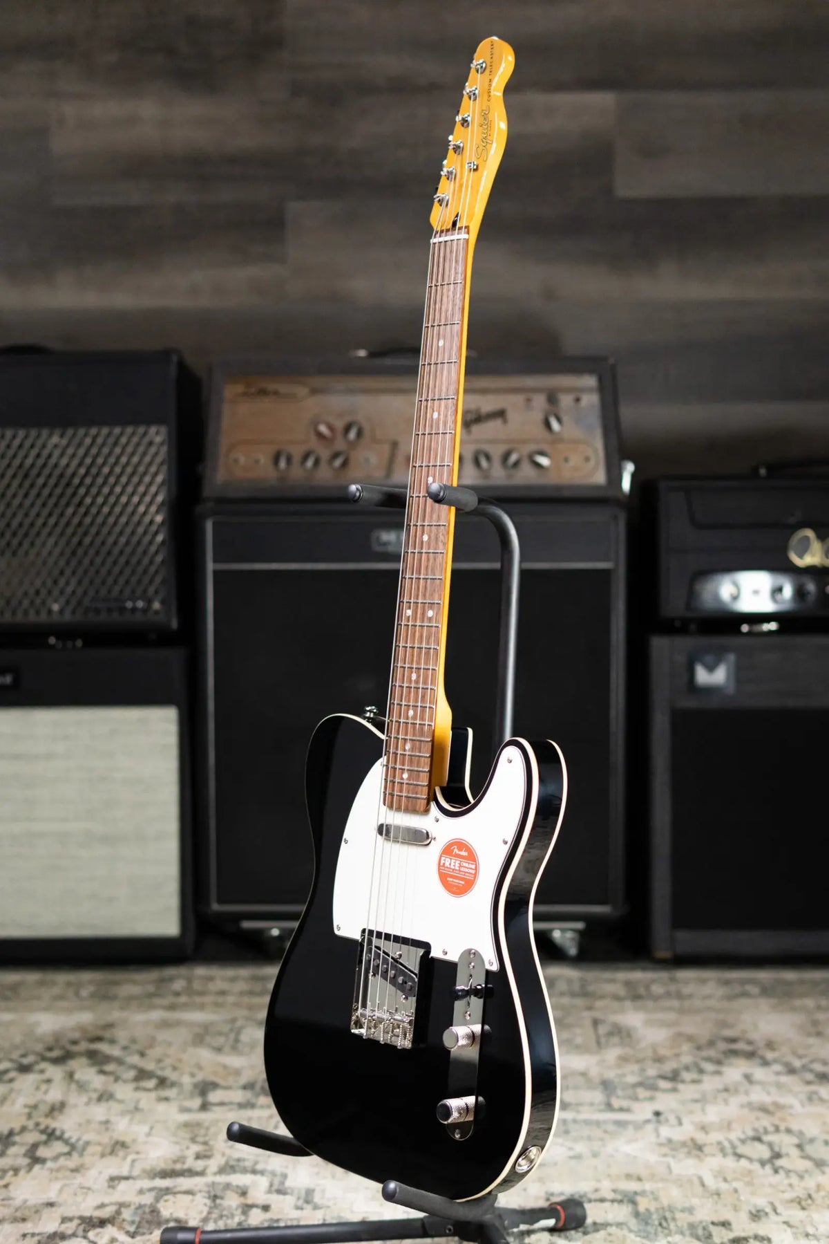Squier Classic Vibe Baritone Custom Telecaster Electric Guitar - Black