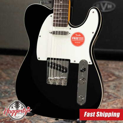 Squier Classic Vibe Baritone Custom Telecaster Electric Guitar - Black